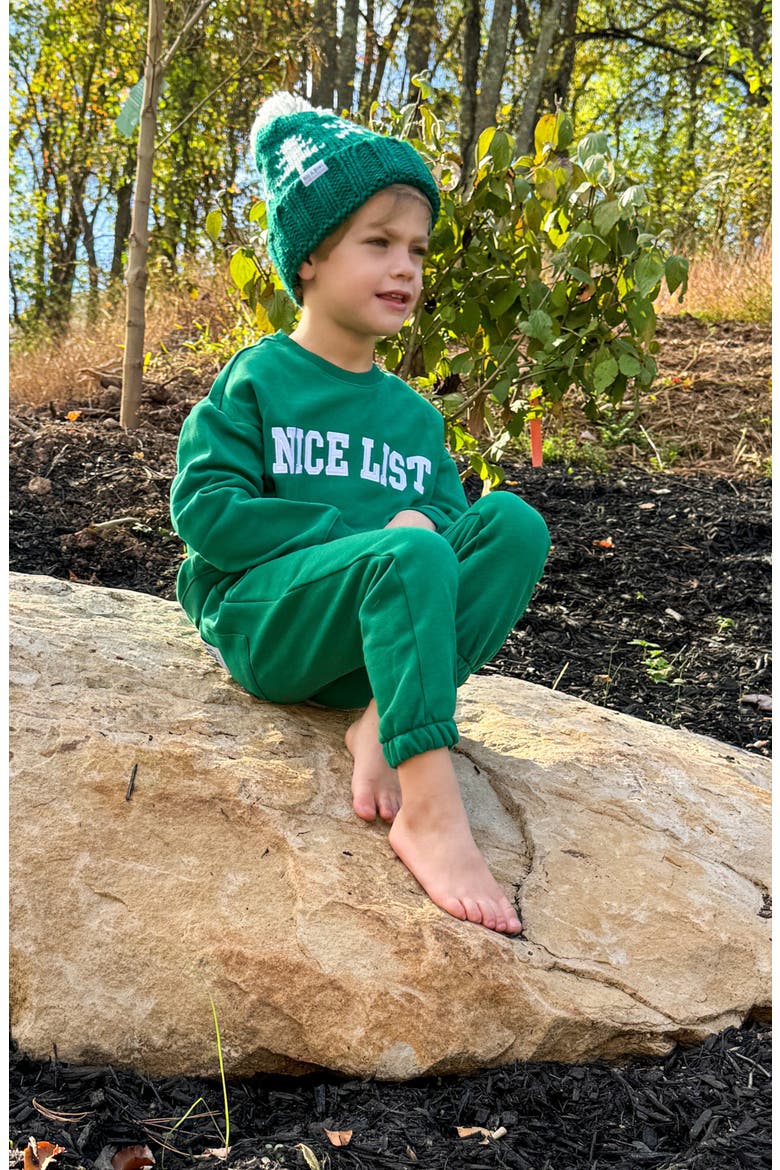 Nice List Sweatshirt, Alternate, color, Green