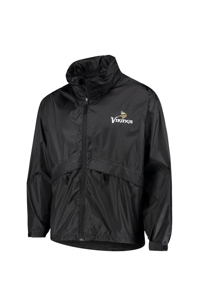 DUNBROOKE Men's Dunbrooke Black Minnesota Vikings Circle Sportsman Waterproof Packable Lightweight Full-Zip Jacket, Alternate, color,