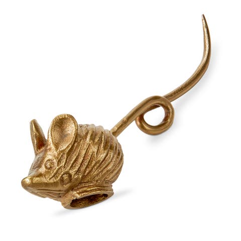 Antique Brass Iron Mouse Candle Snuffer Candle Accessory 6.5 x 4 x 1.5 in