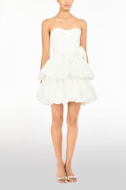 Jenny Packham Elaine Bow Tiered Mini Dress