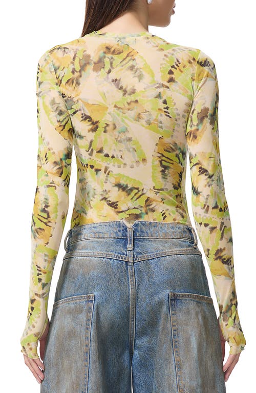 AFRM AFRM KAYLEE PRINT SHEER MESH TOP 