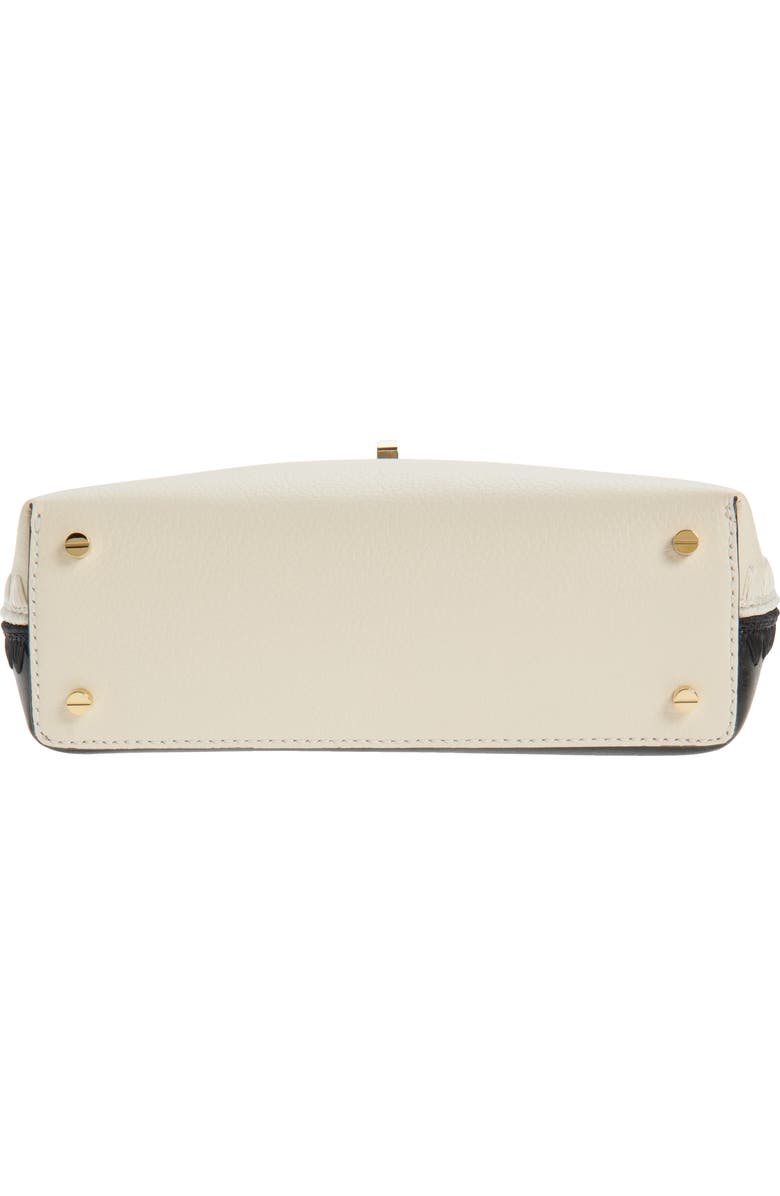 TOTEME Mini T-Lock Leather Clutch, Alternate, color, Black/ Milk