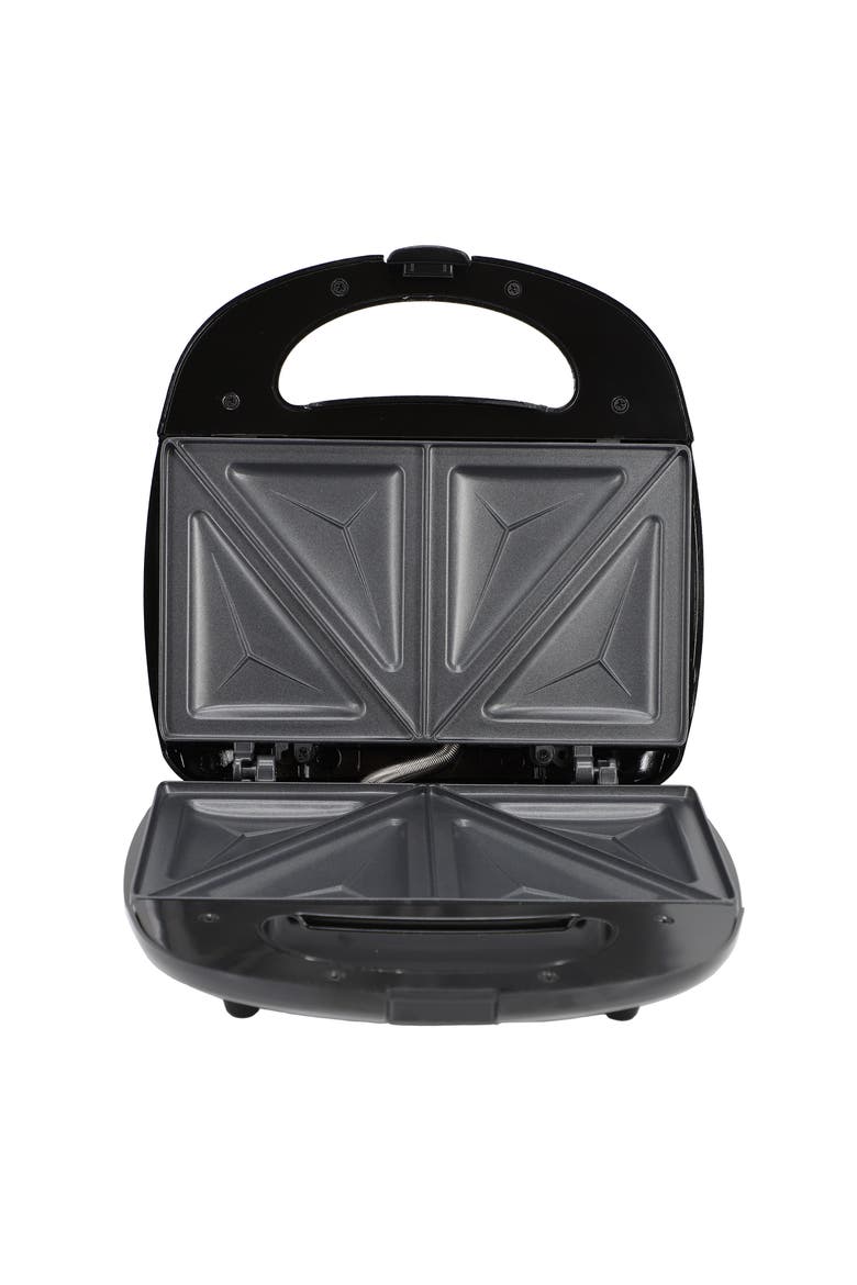 Electric Compact Aluminum Nonstick Sandwich Maker in Black, Alternate, color, Black