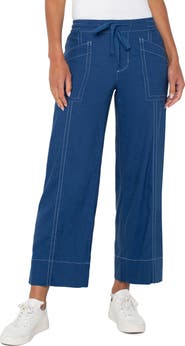 Liverpool Los Angeles Drawstring Wide Leg Pants