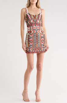 L'AGENCE Inori Beaded Minidress