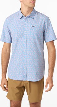 O'Neill TRVLR UPF Traverse Print Short Sleeve Performance Button-Up Shirt