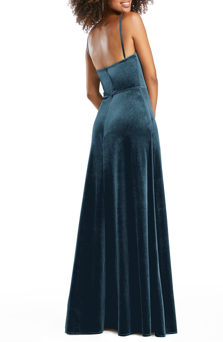 After Six Cowl Neck Velvet Gown, Alternate, color,