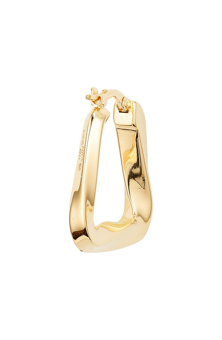 Bottega Veneta Twisted Triangle Hoop Earrings, Alternate, color,