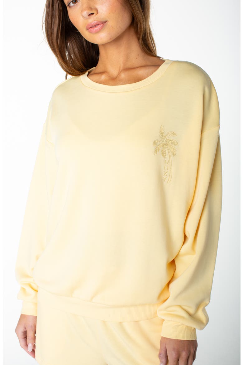 Surfing by Moonlight Embroidered Graphic Sweatshirt, Alternate, color, GOLDEN HZE
