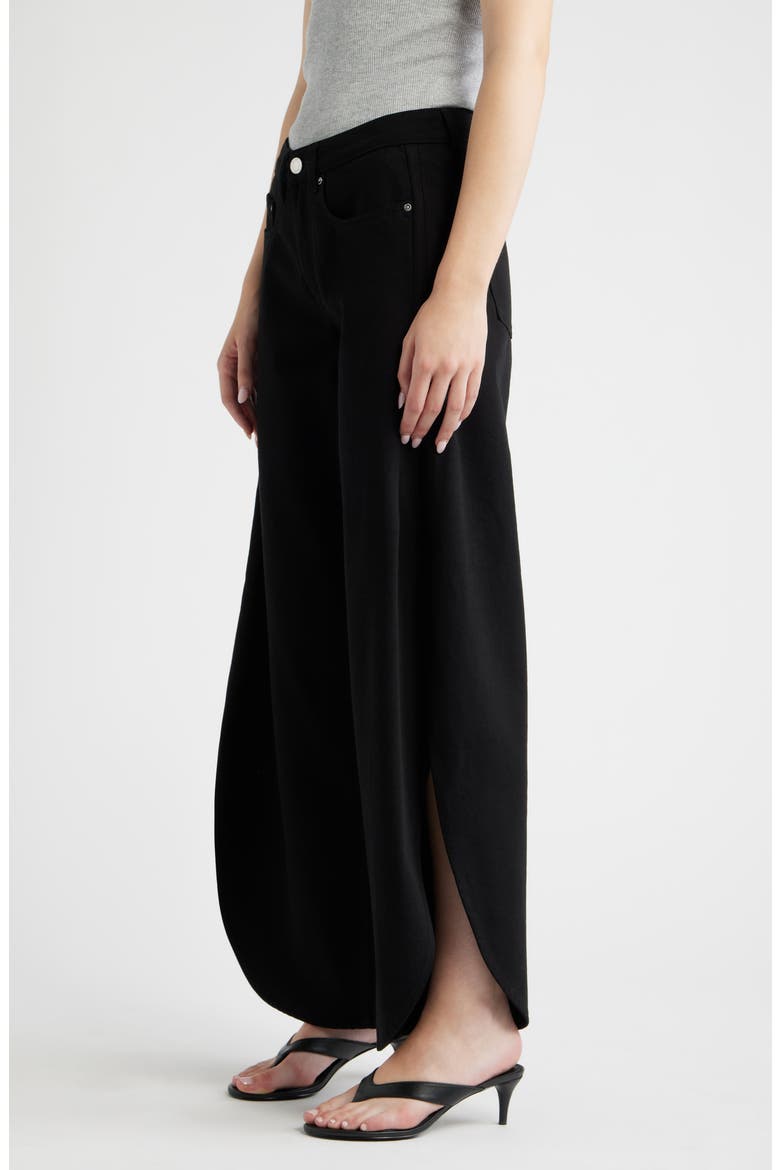 Rori Mid Rise Wide Barrel Leg Jeans, Alternate, color, BLACK