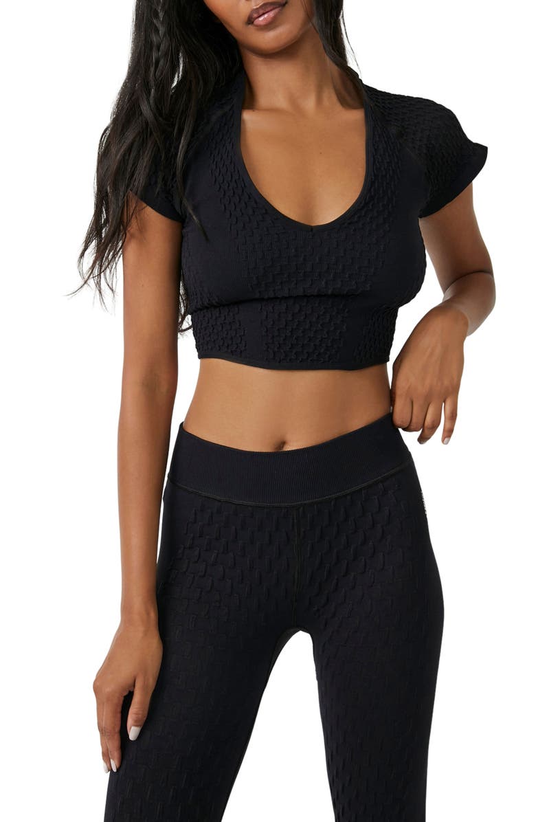 FP Movement by Free People Learning Curve Smocked Crop Top, Main, color, 