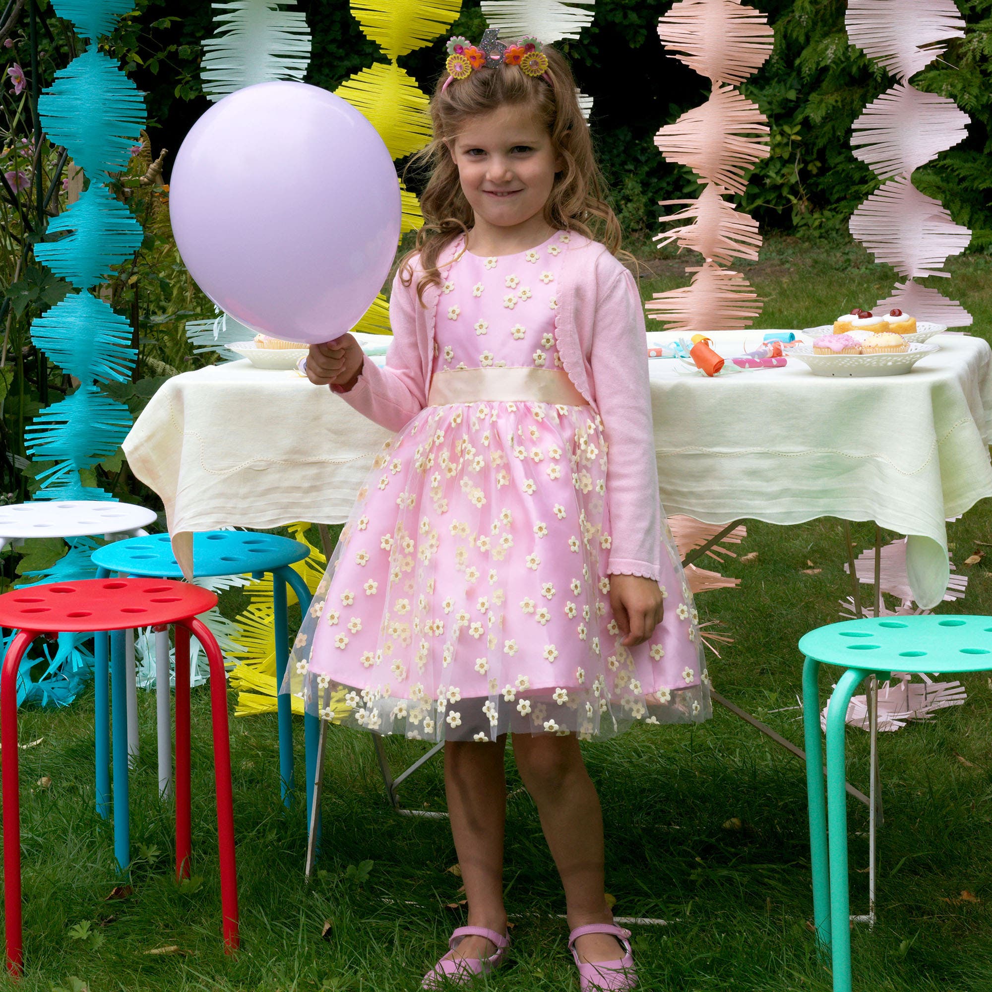 Rachel Riley 3D Daisy Tulle Party Dress | Nordstrom