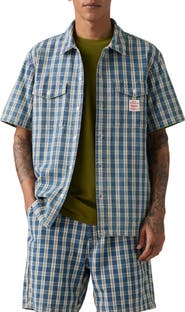 Levi's Worker Oversize Check Short Sleeve Button-Up Shirt
