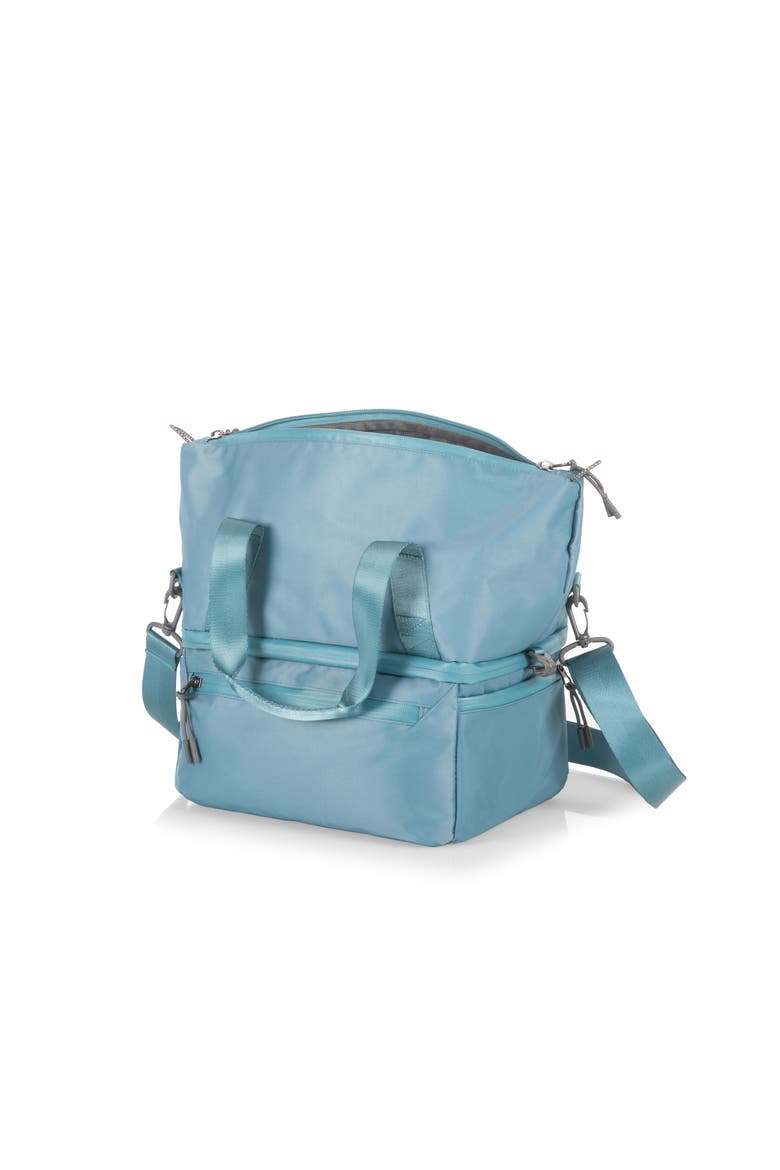 Tarana Recycled Lunch Bag Cooler with Utensils, Alternate, color, Aurora Blue