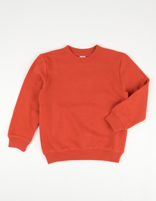 Leveret Kids Pullover Sweatshirt, Long Sleeve, Solid Colors In Brown