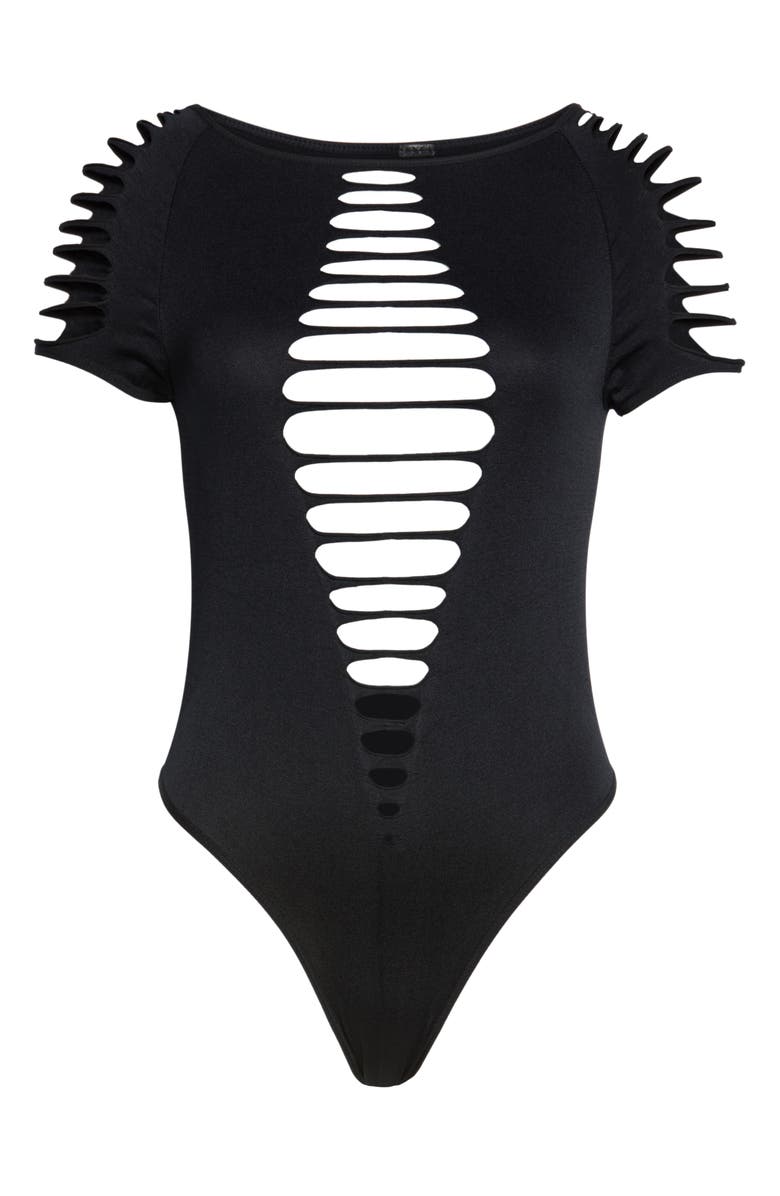 Hauty Strappy Thong Bodysuit, Alternate, color,