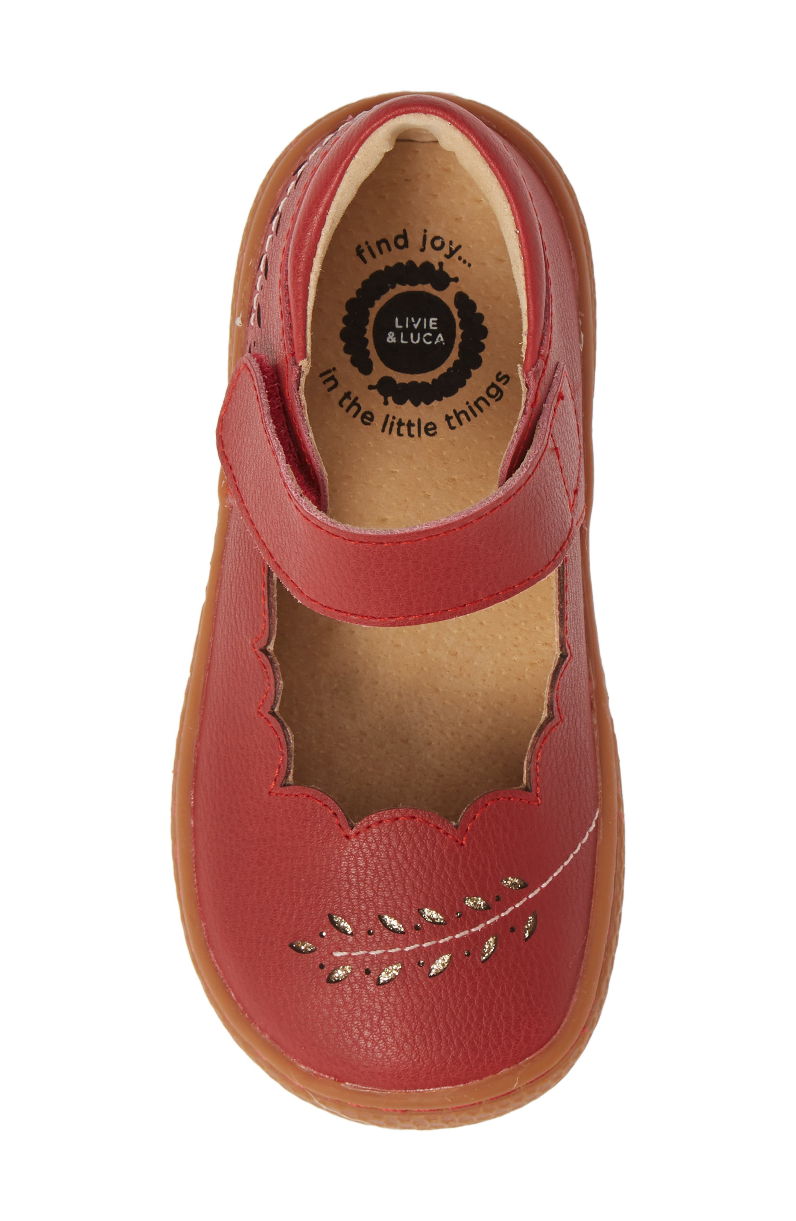 Juniper Scalloped Glitter Mary Jane, Alternate, color, SCARLET