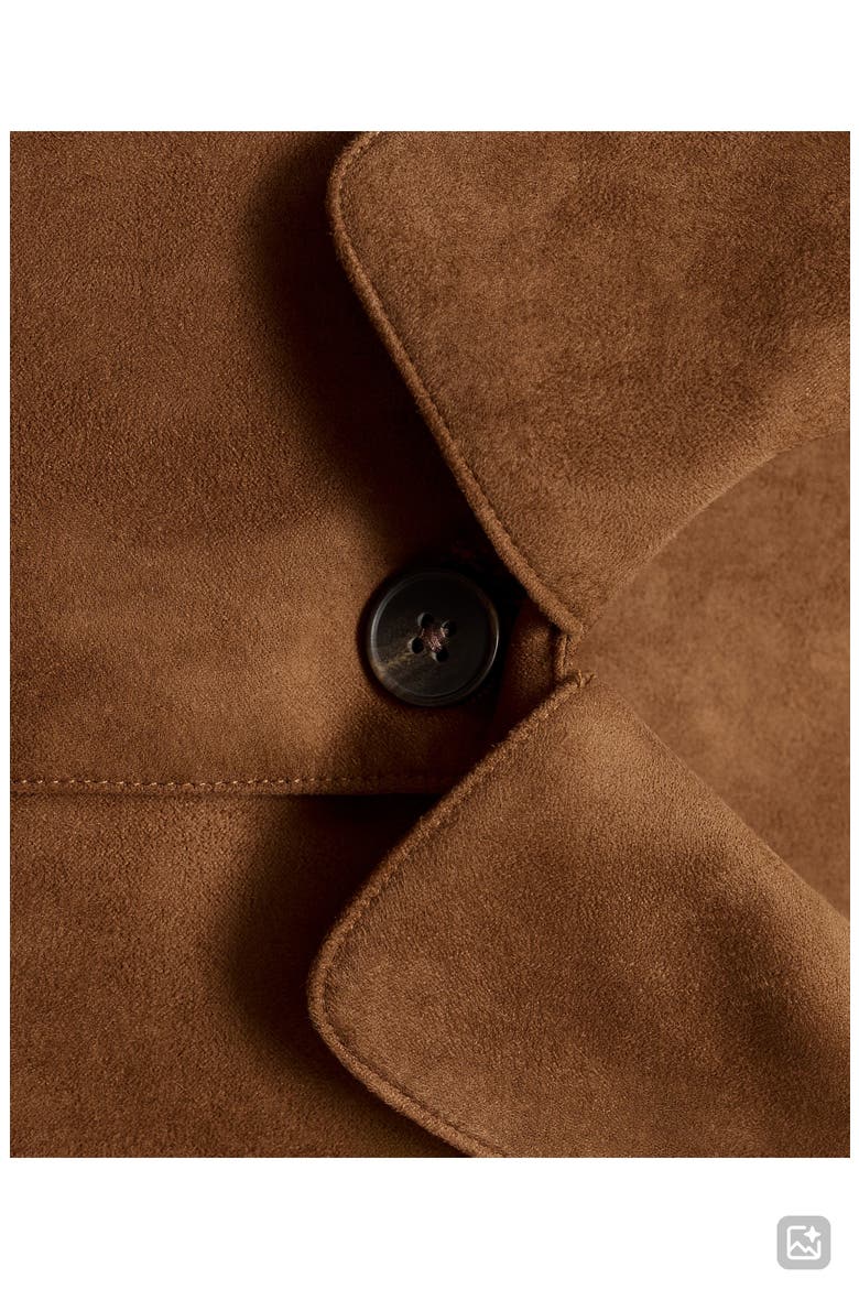Faux Suede Jacket, Alternate, color, TOBACCO BROWN