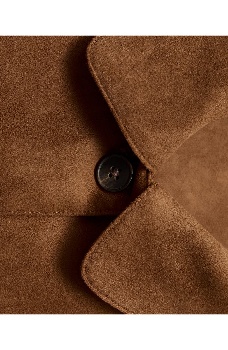 MANGO TEEN Faux Suede Jacket, Alternate, color, Tobacco Brown