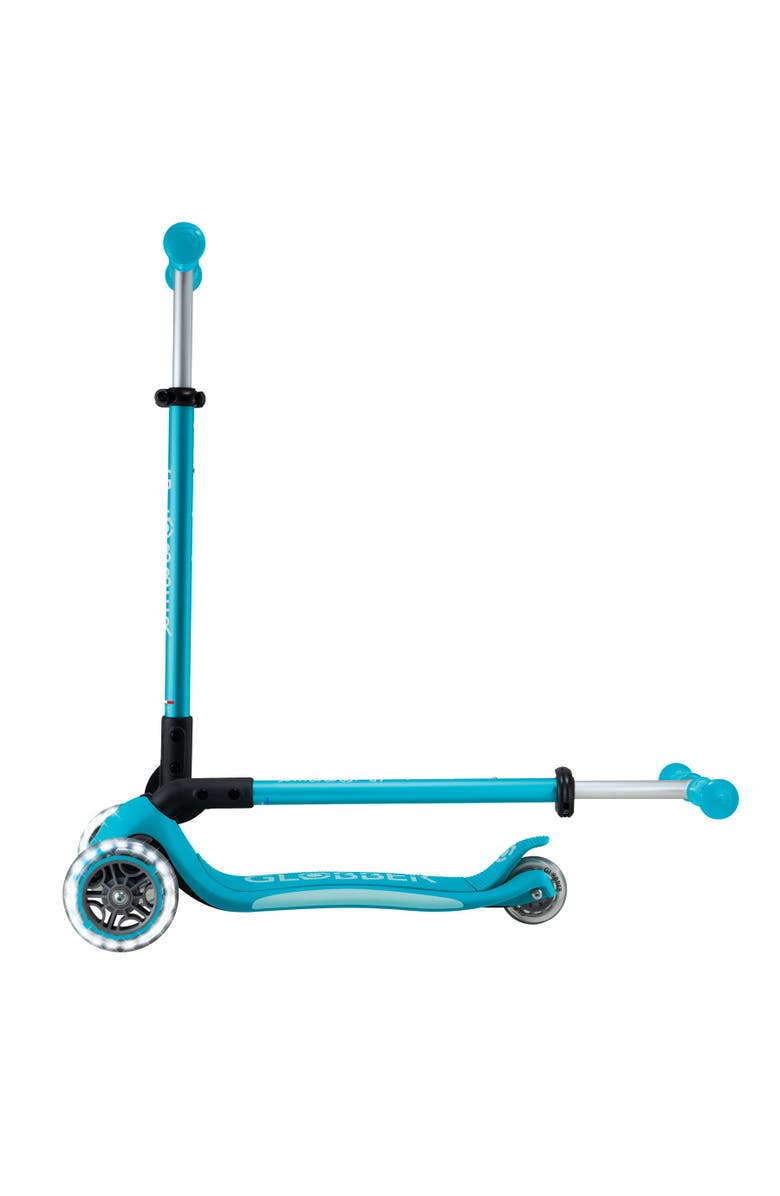 Globber Elite Lights Scooter, Alternate, color, Aqua