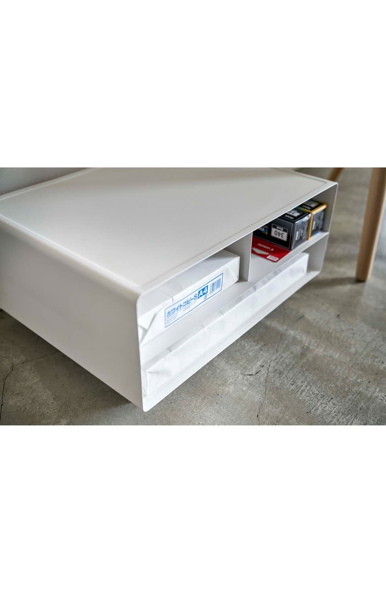 Yamazaki Tower Desktop Printer Stand, Alternate, color, White