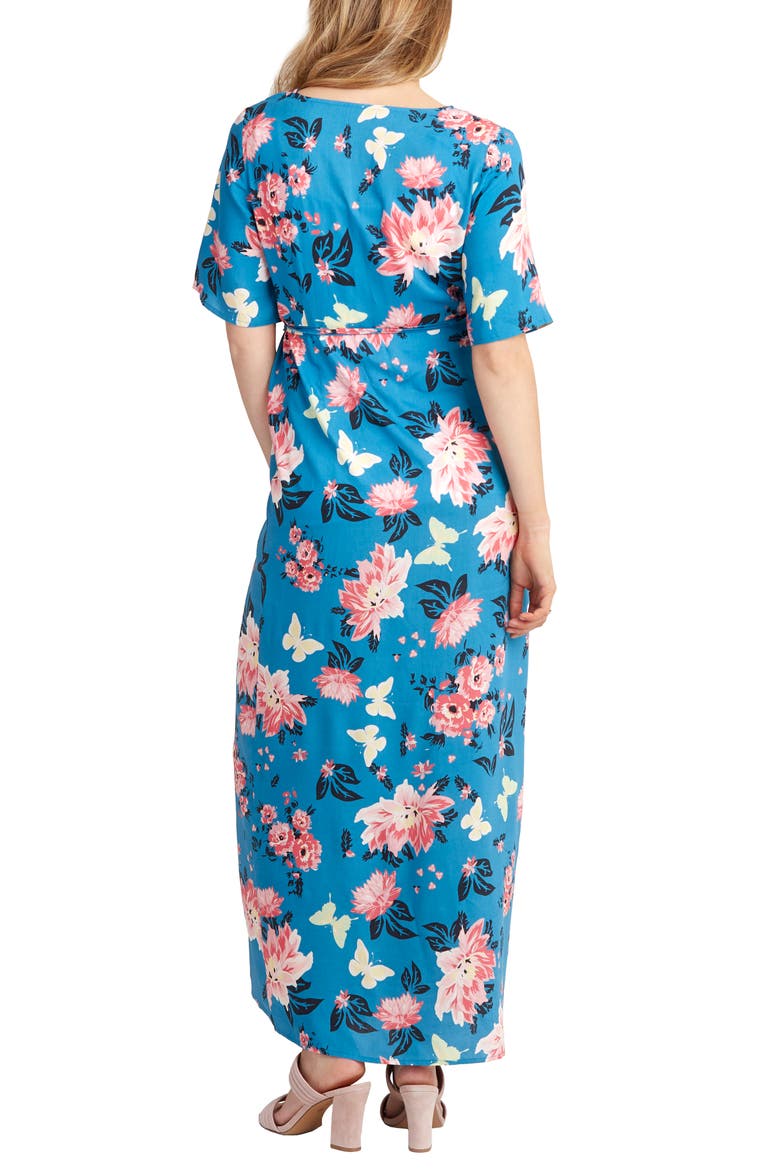 Landon Maxi Wrap Maternity/Nursing Dress, Alternate, color, FLORAL