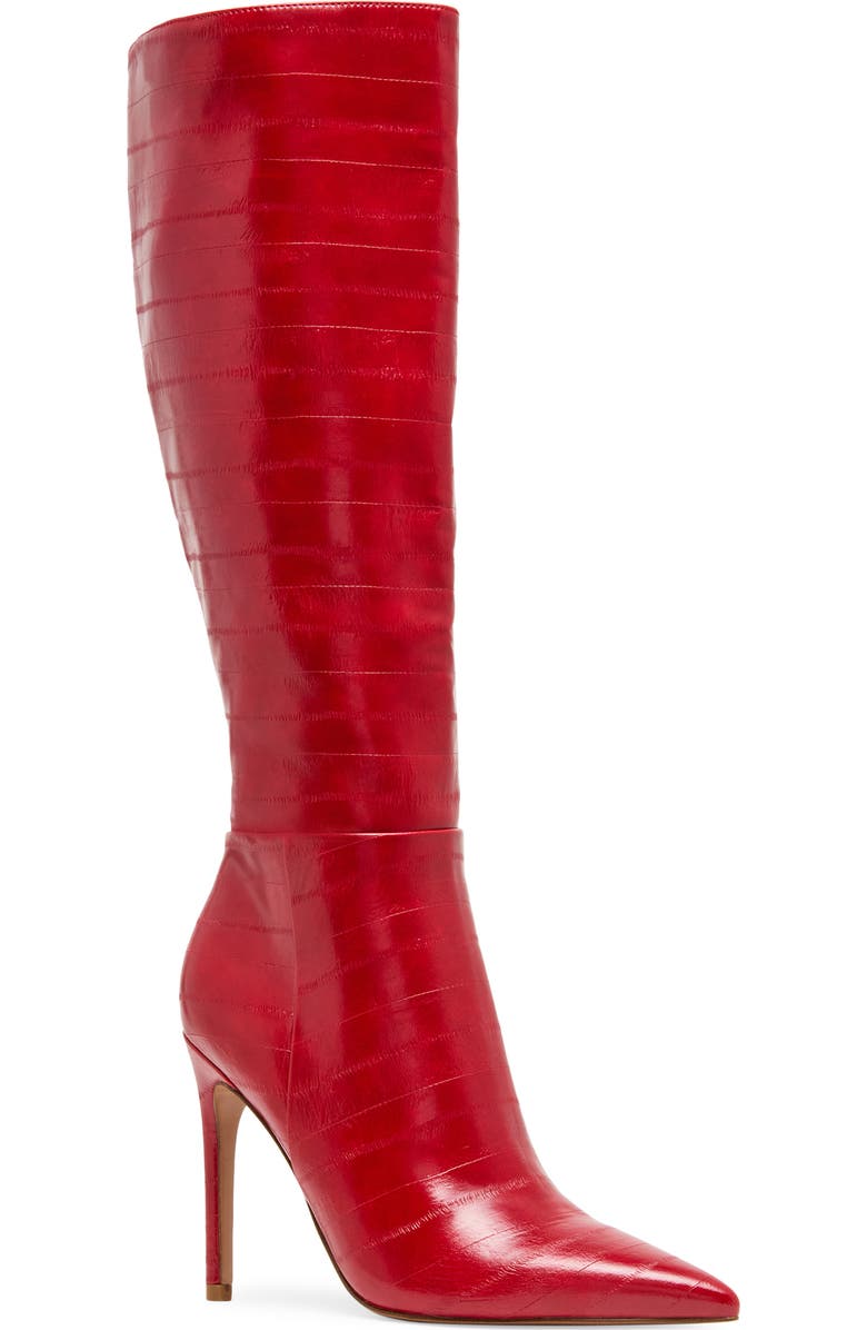 Steve Madden Nitro Knee High Boot, Main, color, Red Eel