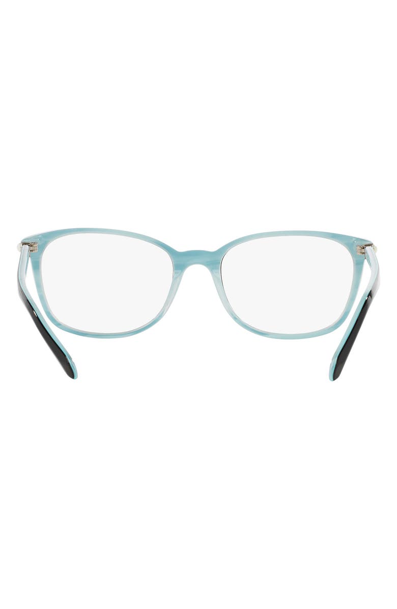 Tiffany & Co. Universal Fit 53mm Square Optical Glasses, Alternate, color, Black Blue
