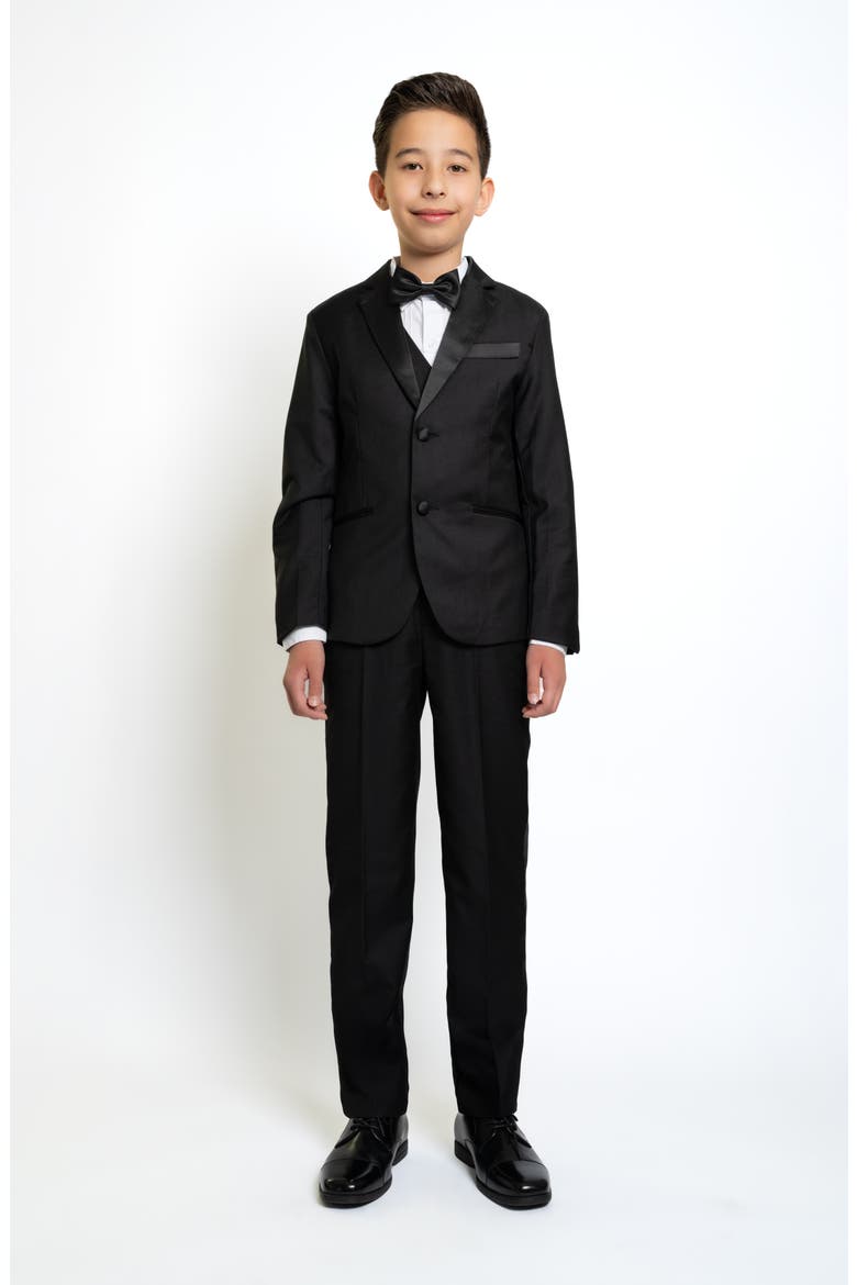 Kids' 007 5-Piece Slim Fit Tuxedo, Alternate, color, Black
