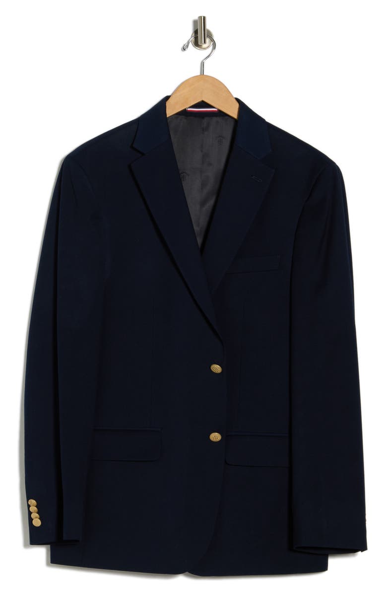 Tommy Hilfiger Two Button Notch Lapel Woven Sport Coat, Alternate, color, Navy Twill