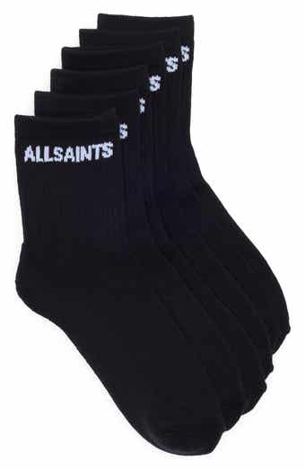 AllSaints 3-Pack Basic Sport Rib Shortie Socks