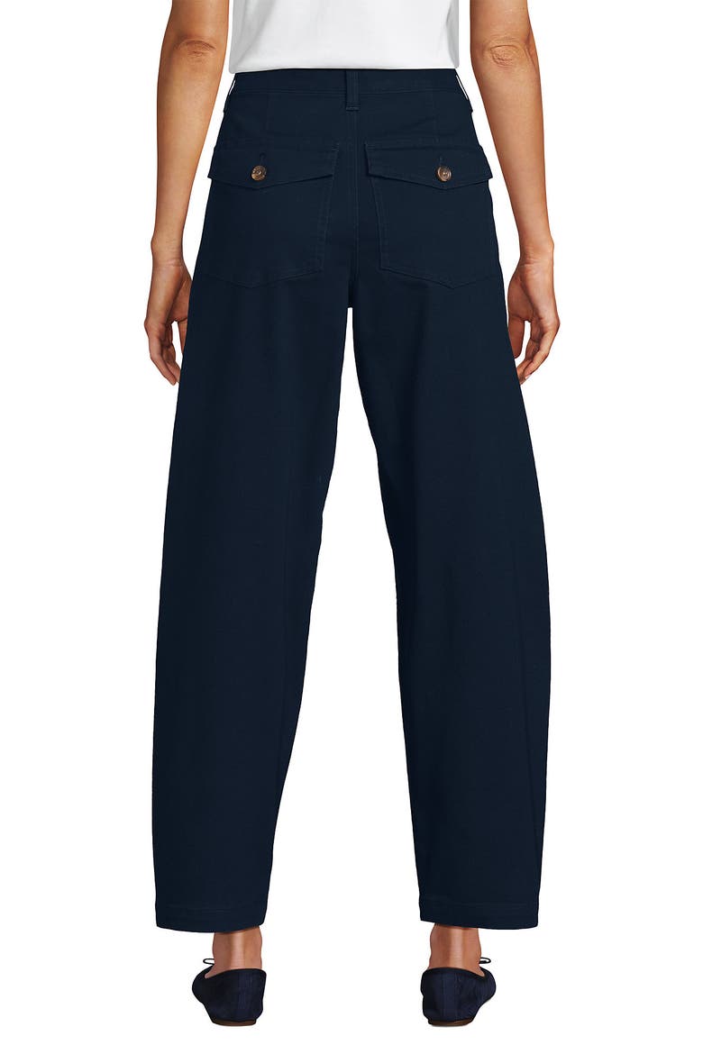 High Rise Barrel Leg Chino Pants, Alternate, color, Radiant Navy