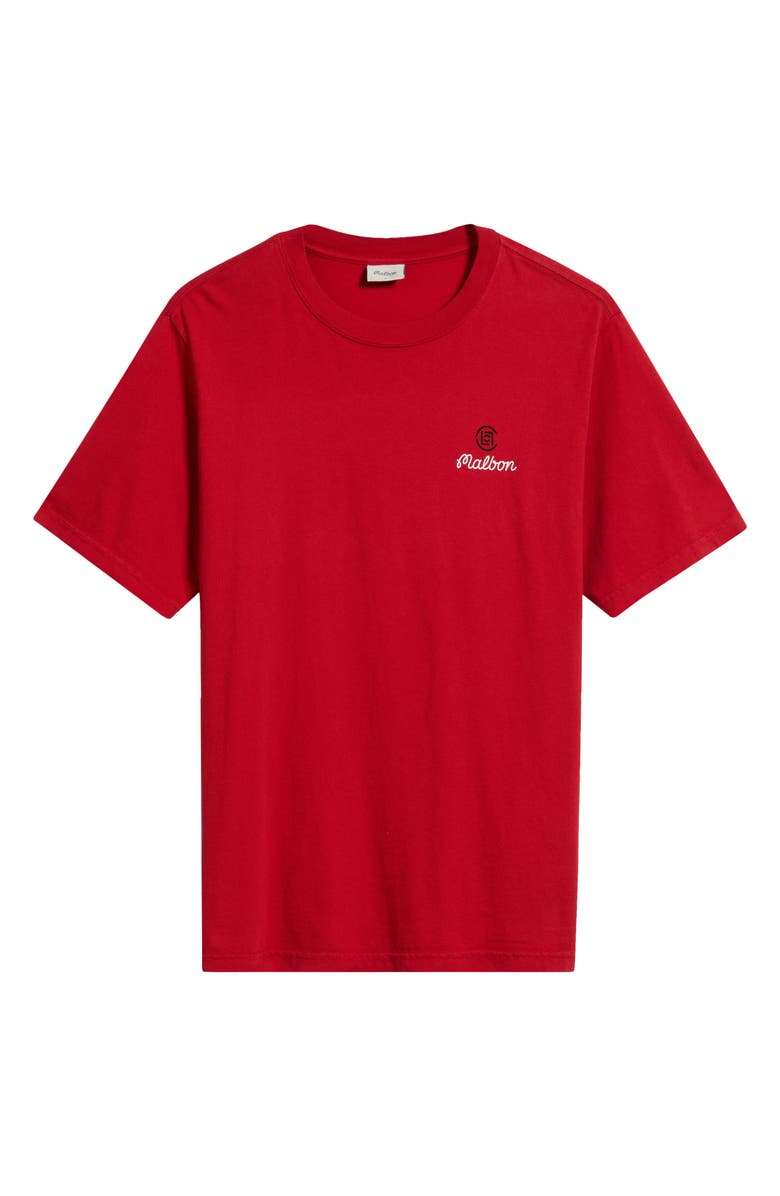 Malbon Golf Bermuda Clot Cotton Graphic T-Shirt, Alternate, color, Red