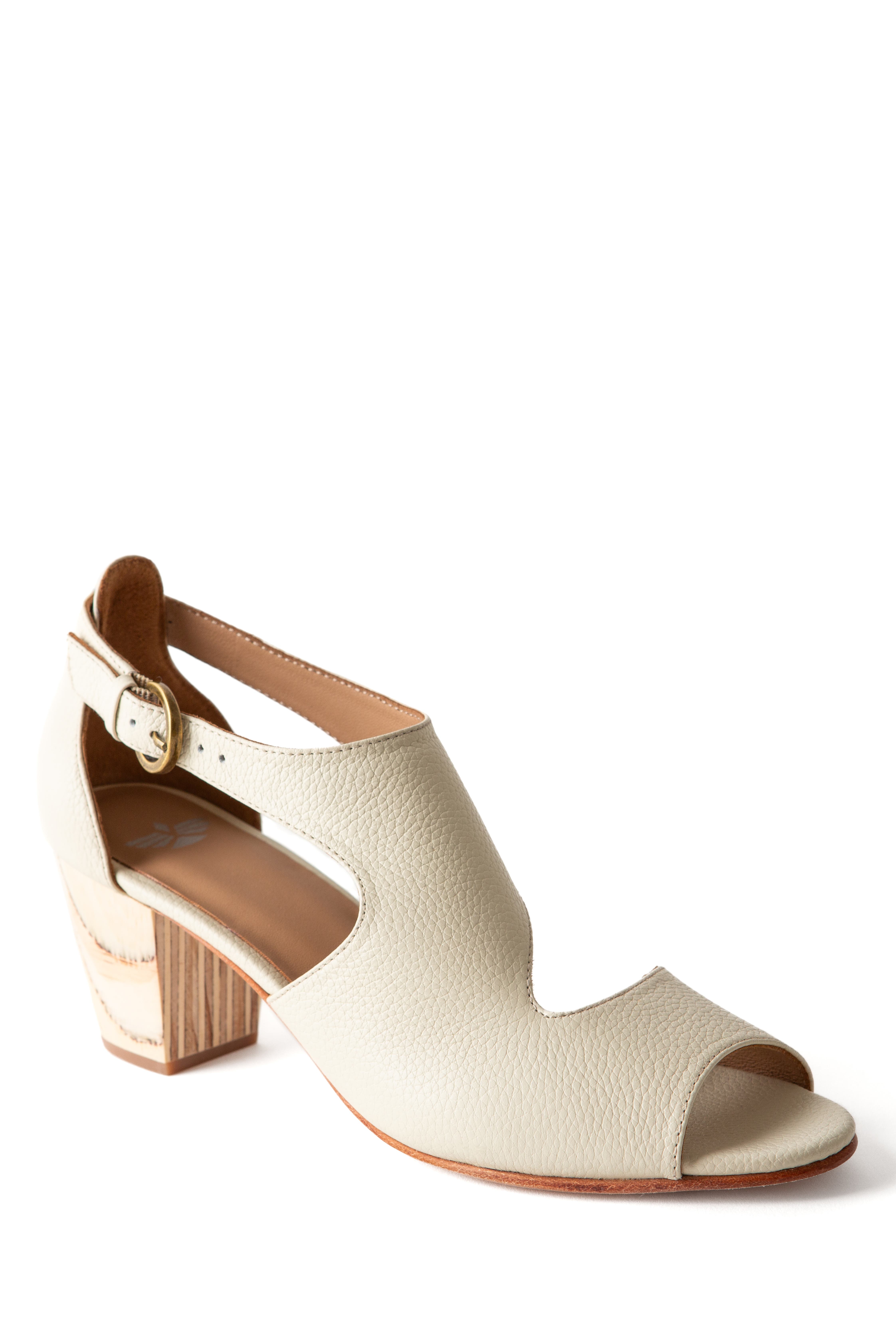 Fortress Victoria Naya Open Toe Pump, Main, color, Pebbled Ivory
