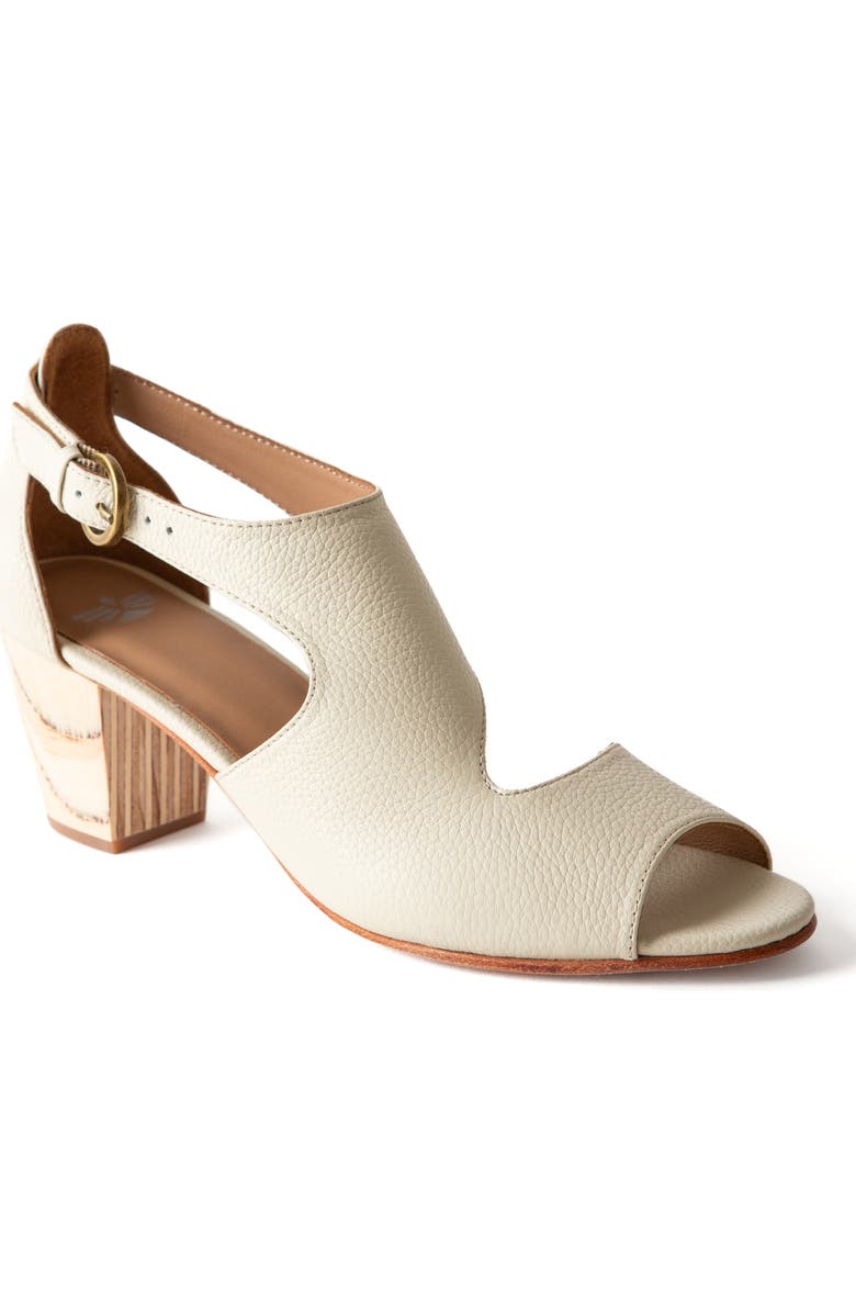 Fortress Victoria Naya Open Toe Pump, Main, color, Pebbled Ivory