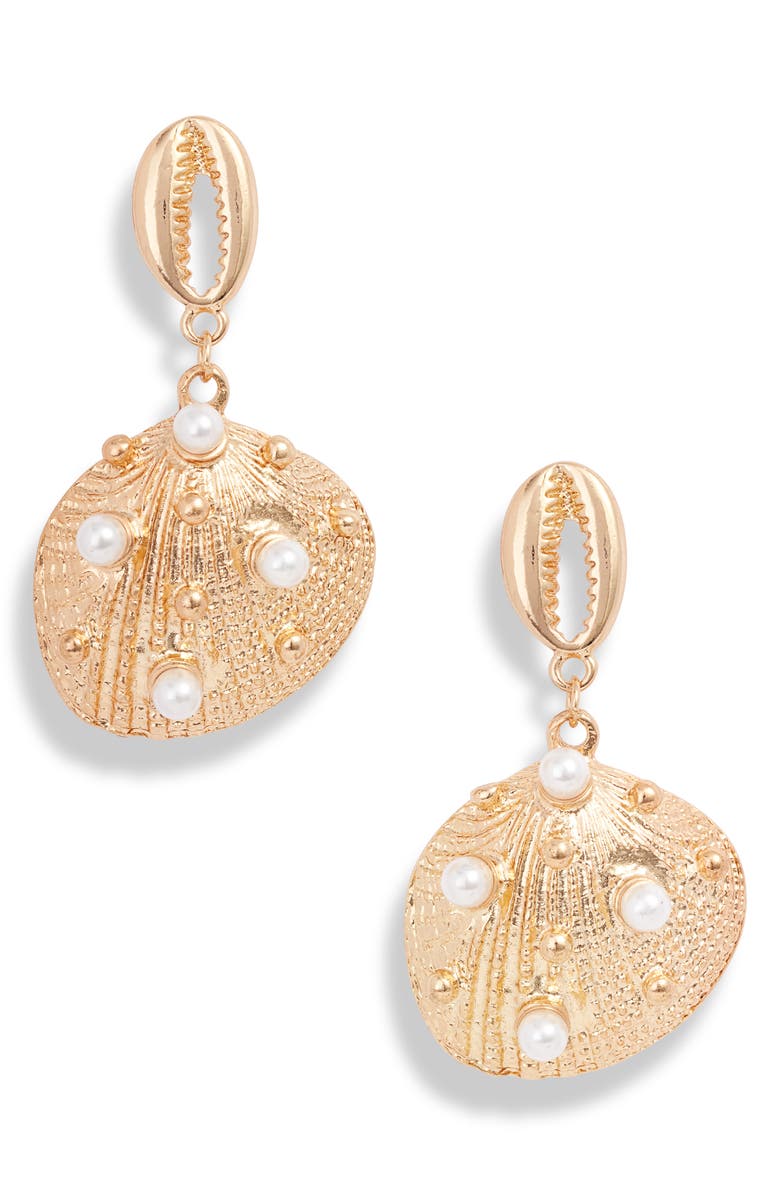 8 Other Reasons Sandra Shell Drop Earrings, Main, color, 