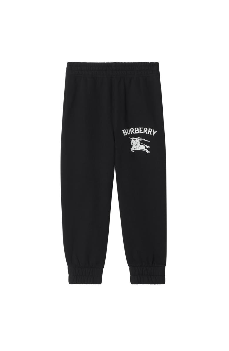 Burberry Knight Cotton Jogging Pants, Main, color, Black