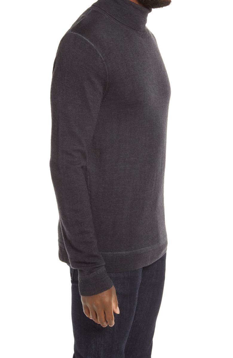Nordstrom Signature Merino Wool Garment Dye Turtleneck Sweater, Alternate, color, 