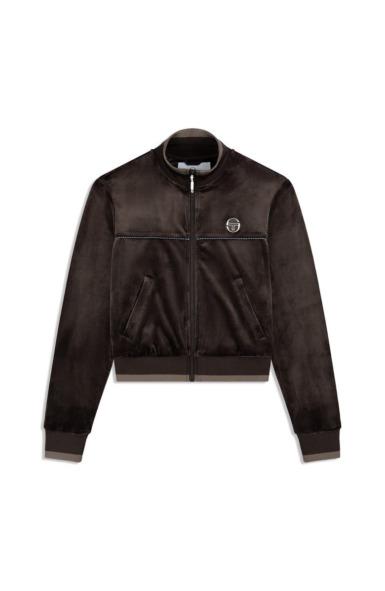 Sergio Tacchini Leta Velour Jacket, Alternate, color, Mulch