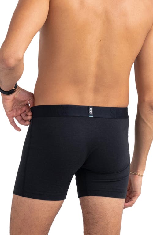 Saxx Assorted 2-pack Droptemp® Cooling Cotton Boxer Briefs In Buzzcut/black