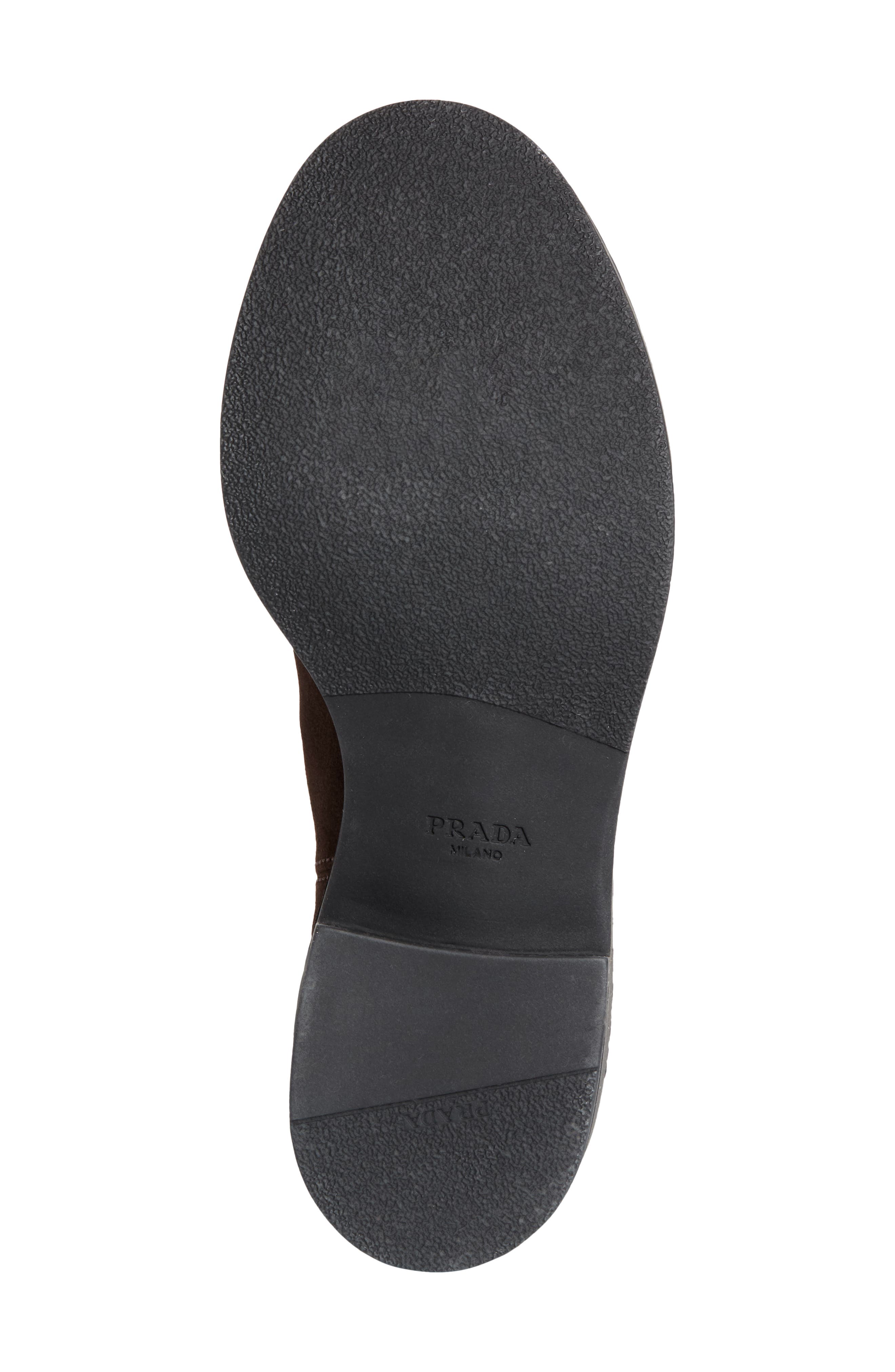 Prada Chocolate Chelsea Boot, Alternate, color, 