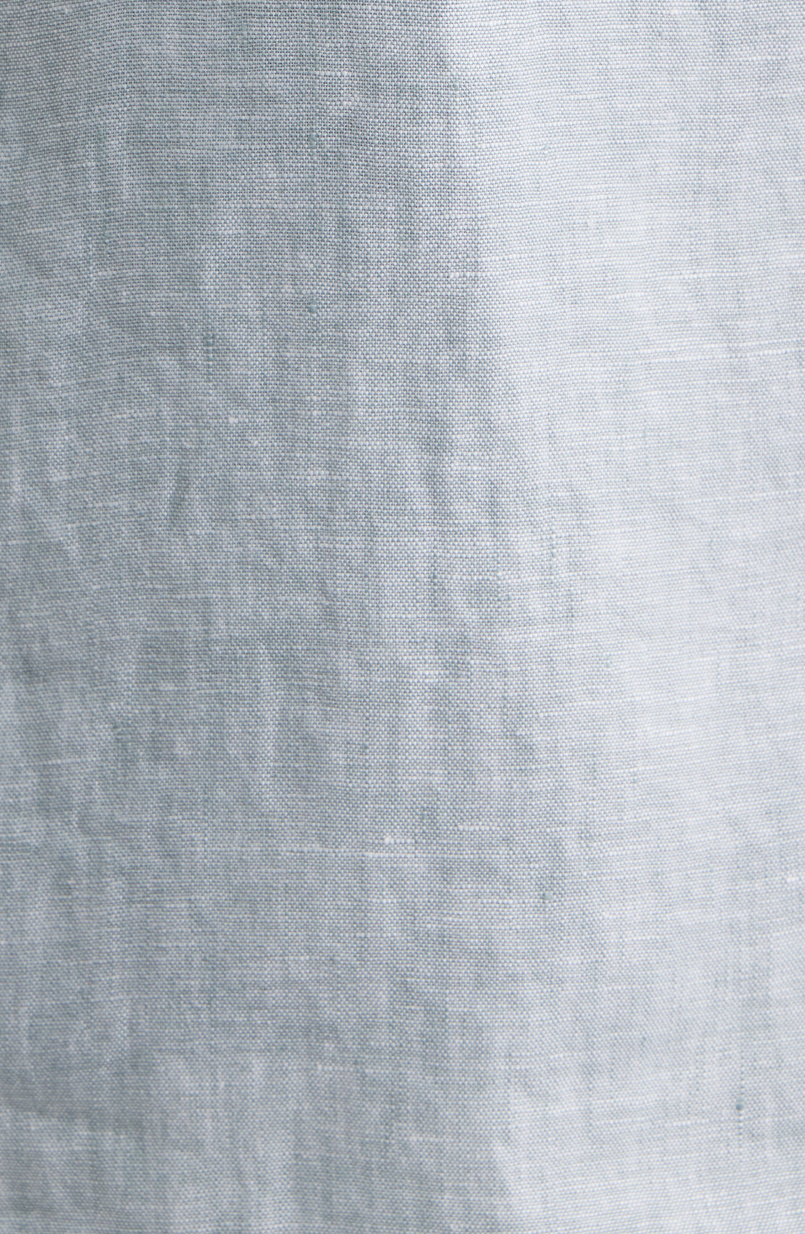 Мужские Nordstrom Solid Short Sleeve Linen Button-Up Shirt — фото 6