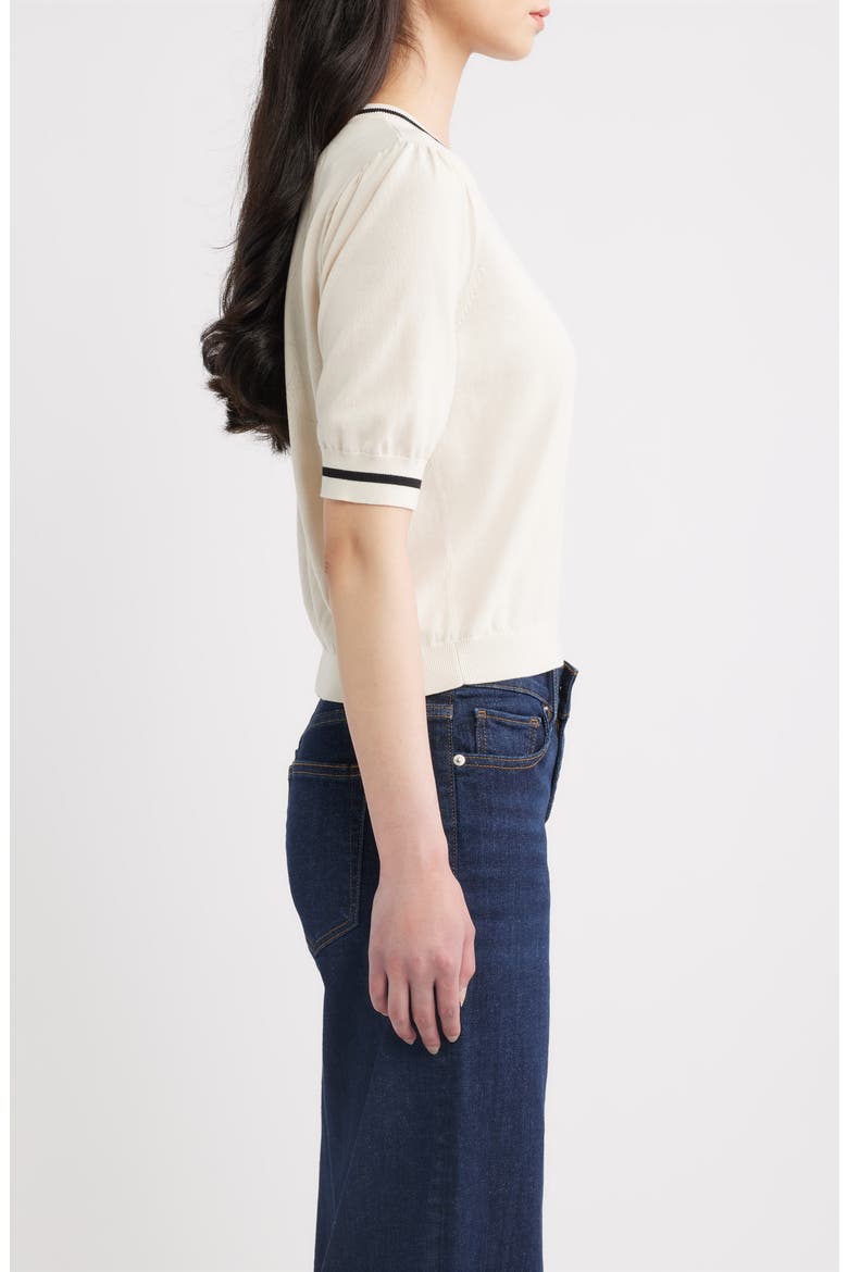 The Gathered Sweater, Alternate, color, CREAM MULTI