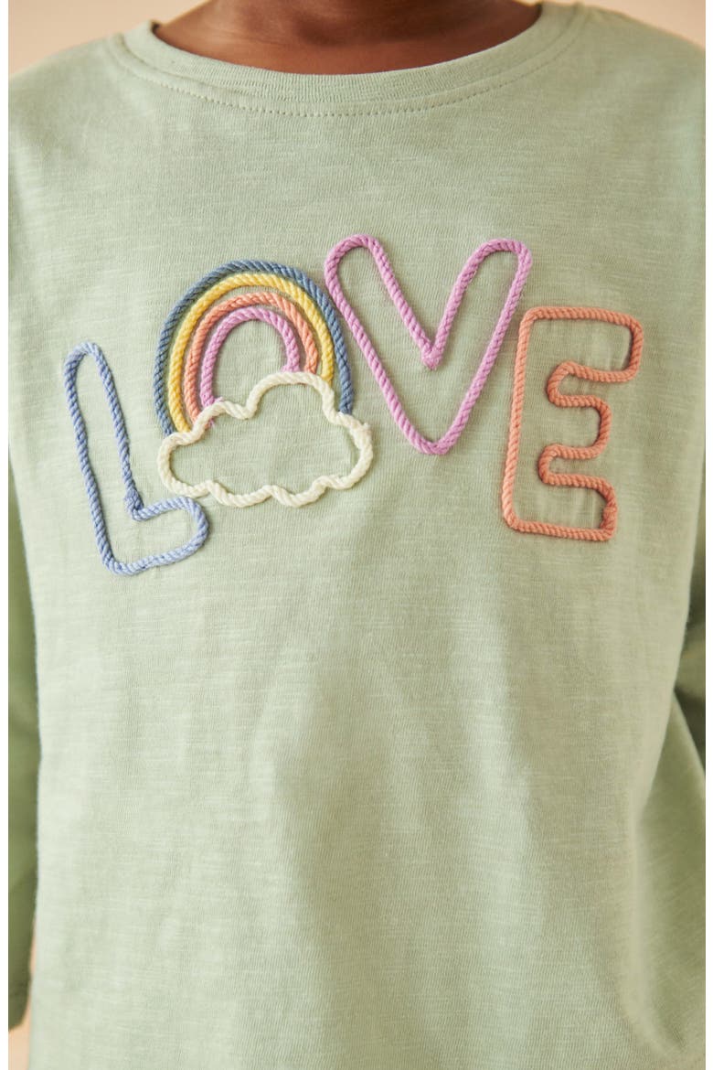 Kids' Love Long Sleeve T-Shirt, Alternate, color, GREEN