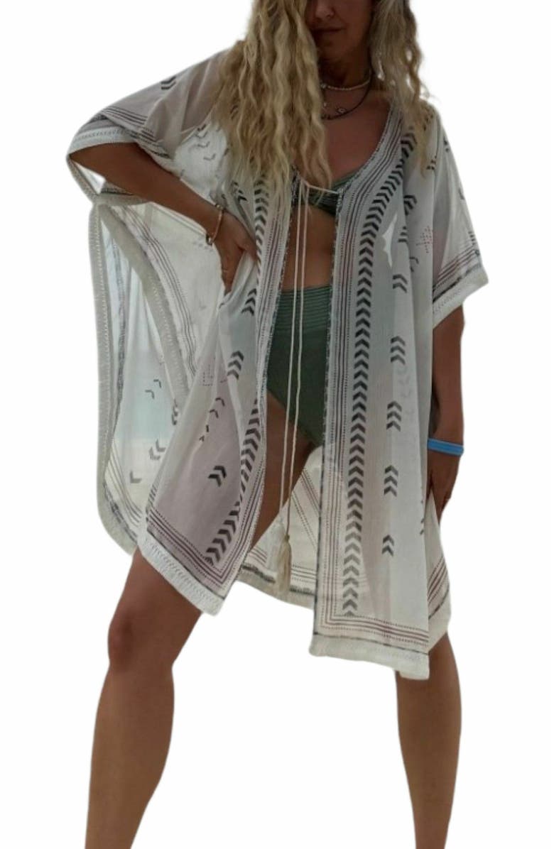 Biliblond Kaftan eye Gallabia, Main, color, White