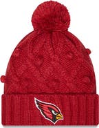 New Era Women's New Era Cardinal Arizona Cardinals Toasty Cuffed Knit Hat with Pom