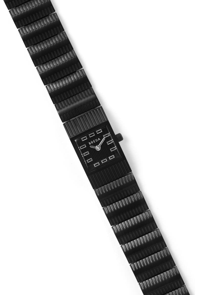 Groove Square Bracelet Watch, 16mm, Alternate, color, BLACK