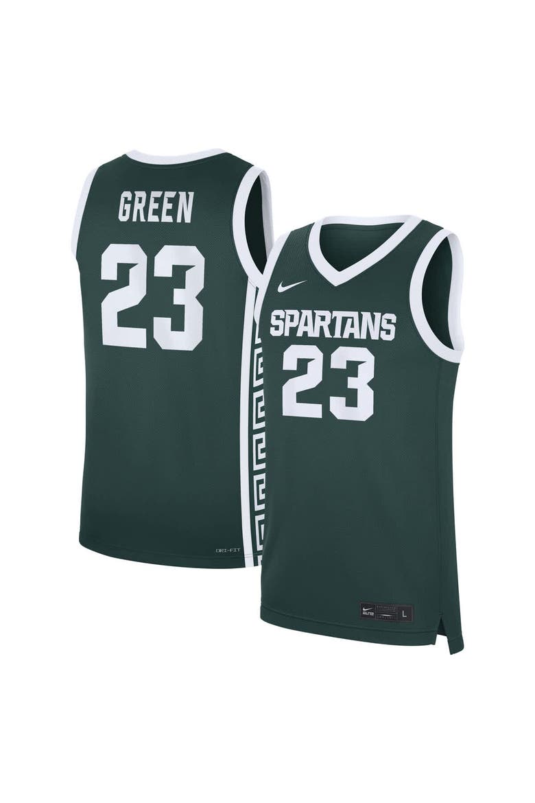 Men's Nike Draymond Green Green Michigan State Spartans Road Replica Basketball Jersey, Main, color, Green