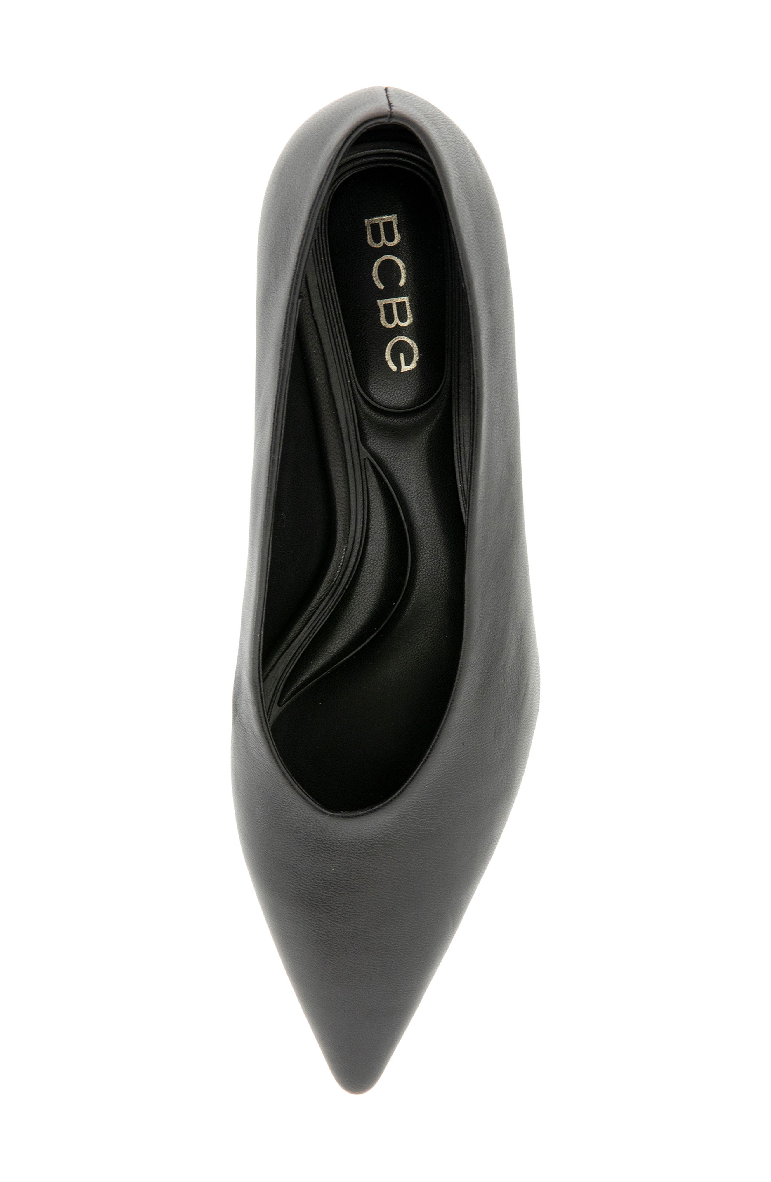 Pacsin Pointed Toe Kitten Heel Pump, Alternate, color, BLACK