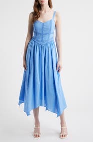 MOON RIVER Lace Trim Sleeveless Maxi Dress
